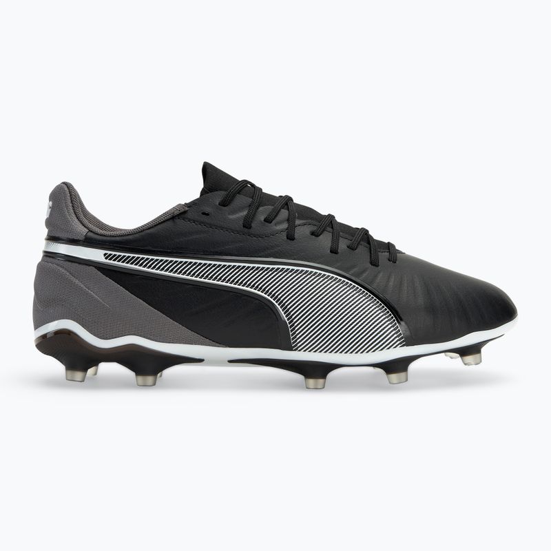 PUMA King Match FG/AG labdarúgócipő puma fekete/puma fehér/hideg sötétszürke 2
