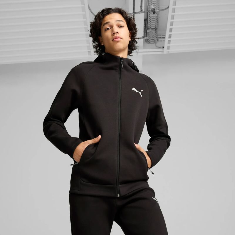Férfi pulóver PUMA Evostripe Hoodie FZ DK puma fekete puma fekete 3