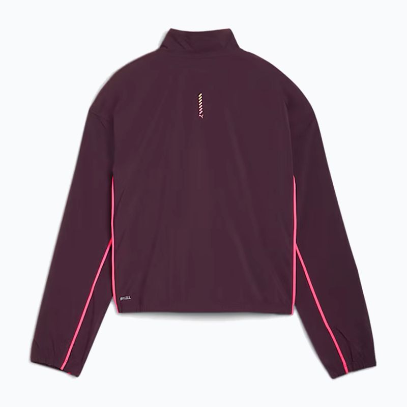 Női futódzseki PUMA Run For Her Fashion Woven 1/2 ZIP éjféli szilva/ naplemente fénye 2