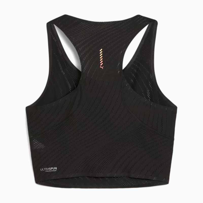 Női futófelső PUMA Run Ultraspun Crop puma fekete/ tűzpirosító puma 2