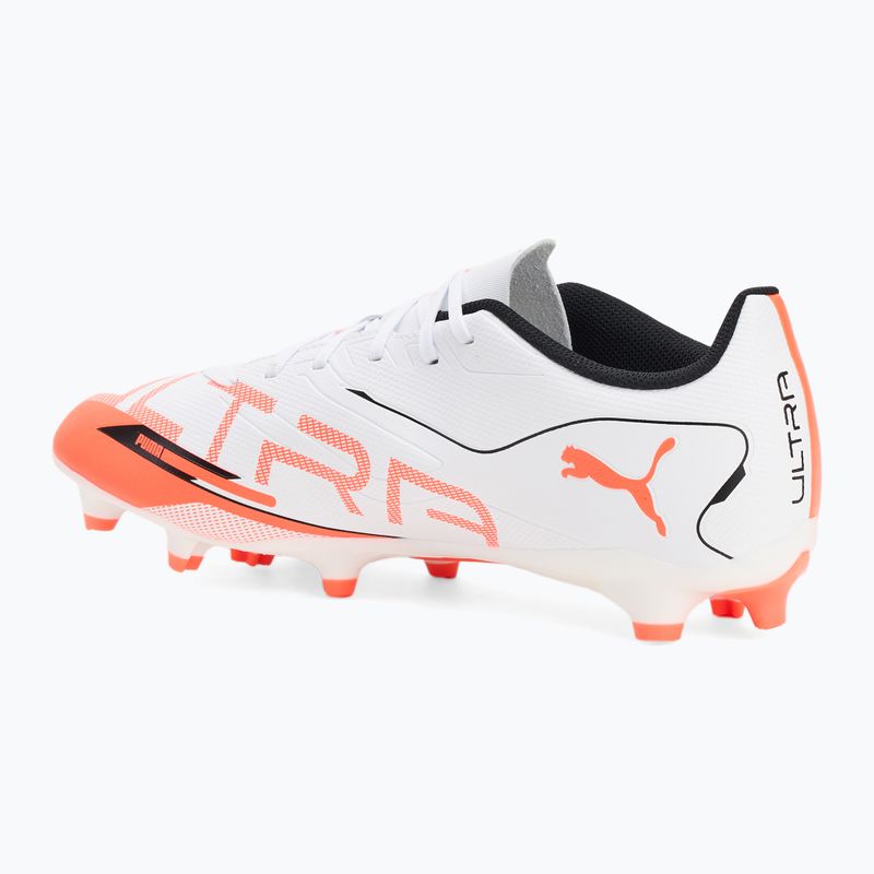 PUMA Ultra 5 Play FG/AG futballcipő puma fehér/puma fekete/izzó piros 3