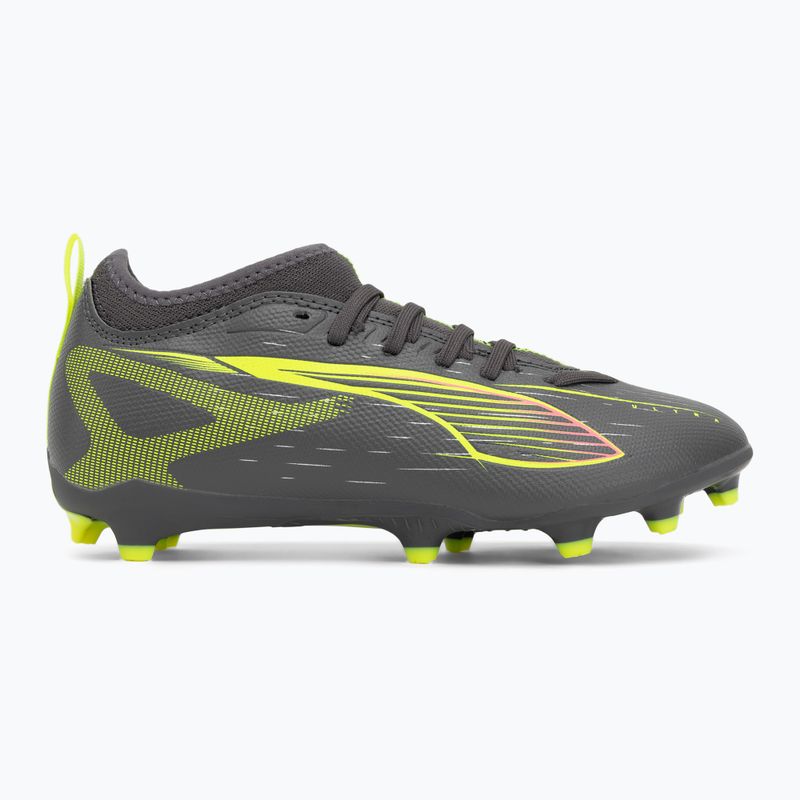 PUMA Ultra 5 Match FG/AG Jr gyermek futballcipő matt öregített ezüst/sárga riasztás/puma öregített ezüst 2