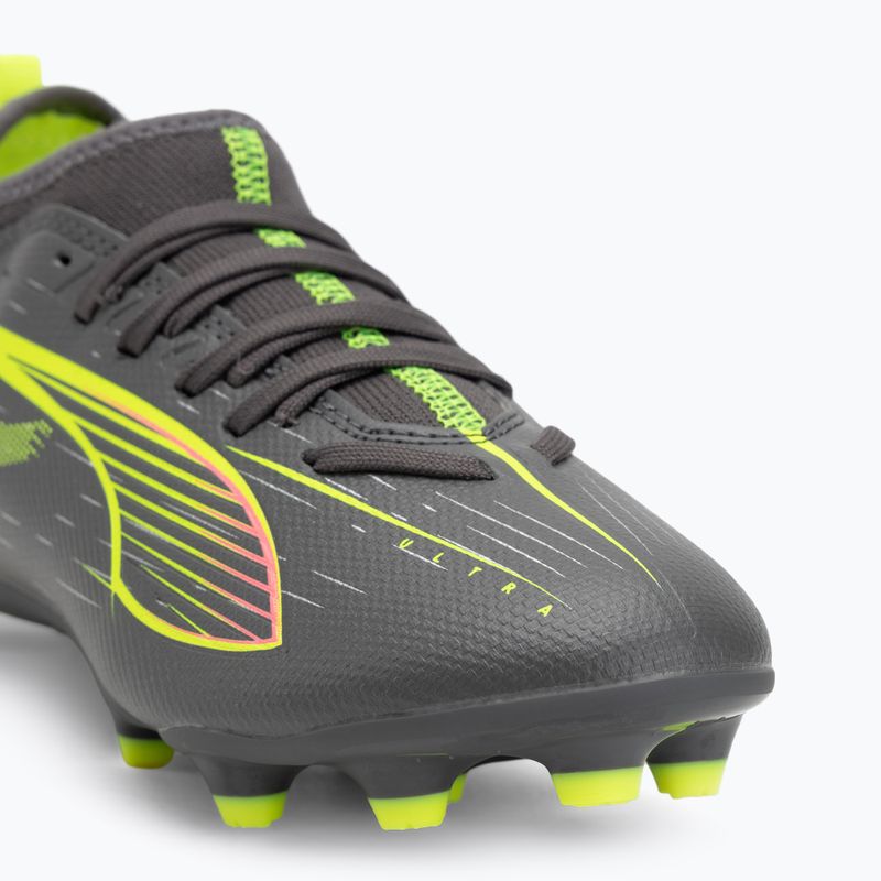 PUMA Ultra 5 Match FG/AG Jr gyermek futballcipő matt öregített ezüst/sárga riasztás/puma öregített ezüst 7