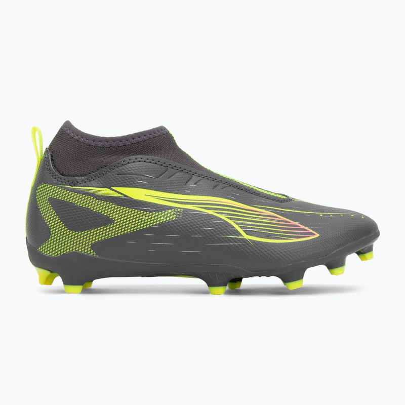 PUMA Ultra 5 Match+ LL FG/AG Jr matt öregedő ezüst/sárga riasztás/puma öregedő ezüst gyermek futballcipő 2