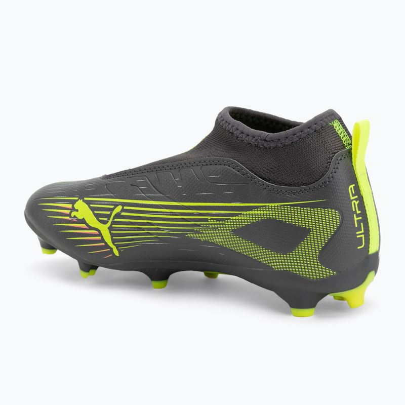 PUMA Ultra 5 Match+ LL FG/AG Jr matt öregedő ezüst/sárga riasztás/puma öregedő ezüst gyermek futballcipő 3