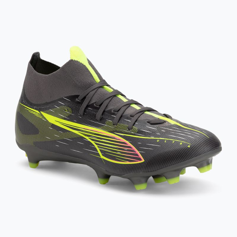 PUMA férfi futballcipő Ultra 5 Match+ FG/AG matt öregedett ezüst/sárga riasztás/puma öregedett ezüst