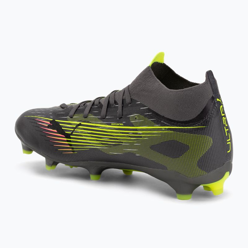 PUMA férfi futballcipő Ultra 5 Match+ FG/AG matt öregedett ezüst/sárga riasztás/puma öregedett ezüst 3