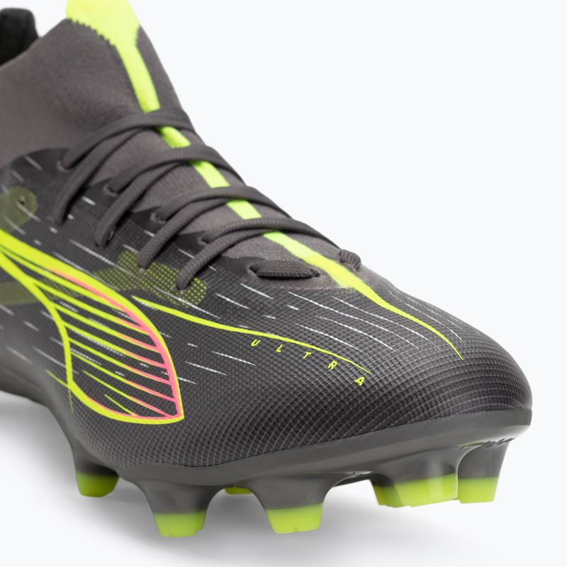 PUMA férfi futballcipő Ultra 5 Match+ FG/AG matt öregedett ezüst/sárga riasztás/puma öregedett ezüst 7