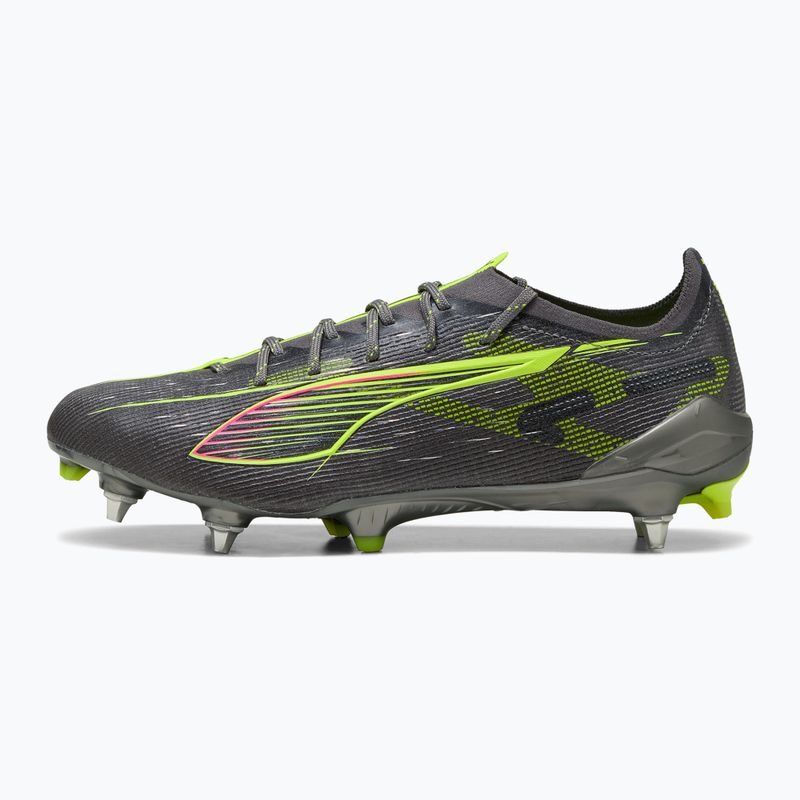 PUMA férfi futballcipő Ultra 5 Ultimate MxSG matt öregedő ezüst/sárga riasztás/sun struck