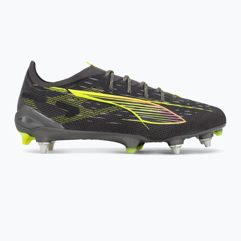 PUMA férfi futballcipő Ultra 5 Ultimate MxSG matt öregedő ezüst/sárga riasztás/sun struck 2