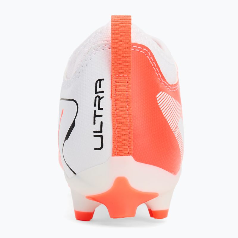 PUMA Ultra 5 Match FG/AG Jr gyermek futballcipő puma fehér/puma fekete/izzó piros 6