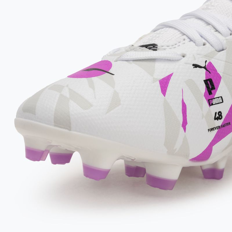 PUMA Ultra 5 Match Forever FG/AG Jr gyermek futballcipő puma fehér/tiszta magenta/tollszürke/puma fekete 7