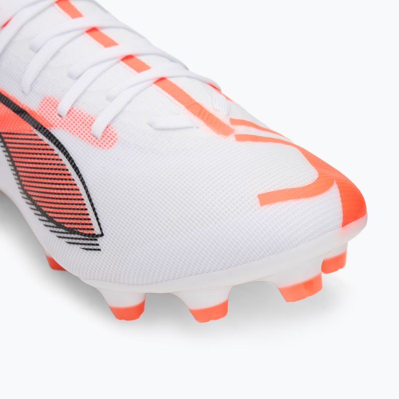 Férfi futballcipő PUMA Ultra 5 Match FG/AG puma fehér/puma fekete/izzó piros 7