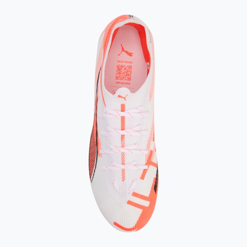 Férfi futballcipő PUMA Ultra 5 Pro FG/AG puma fehér/puma fekete/izzó piros 5