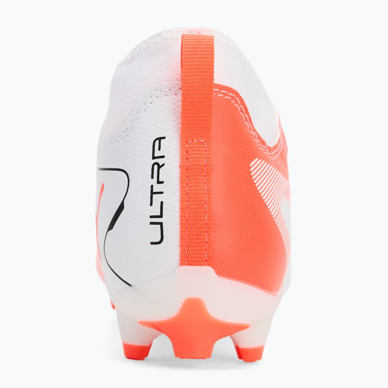 PUMA Ultra 5 Match+ LL FG/AG Jr gyermek labdarúgócipő puma fehér/puma fekete/világító piros 6