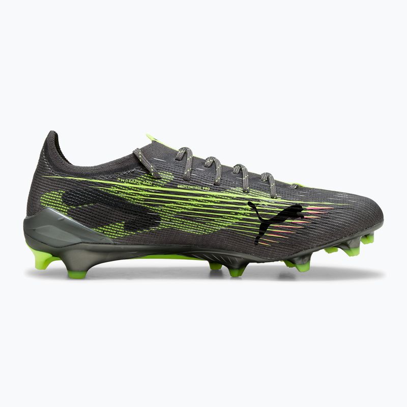 PUMA férfi futballcipő Ultra 5 Ultimate FG matt öregedő ezüst/sárga riasztás/sun struck