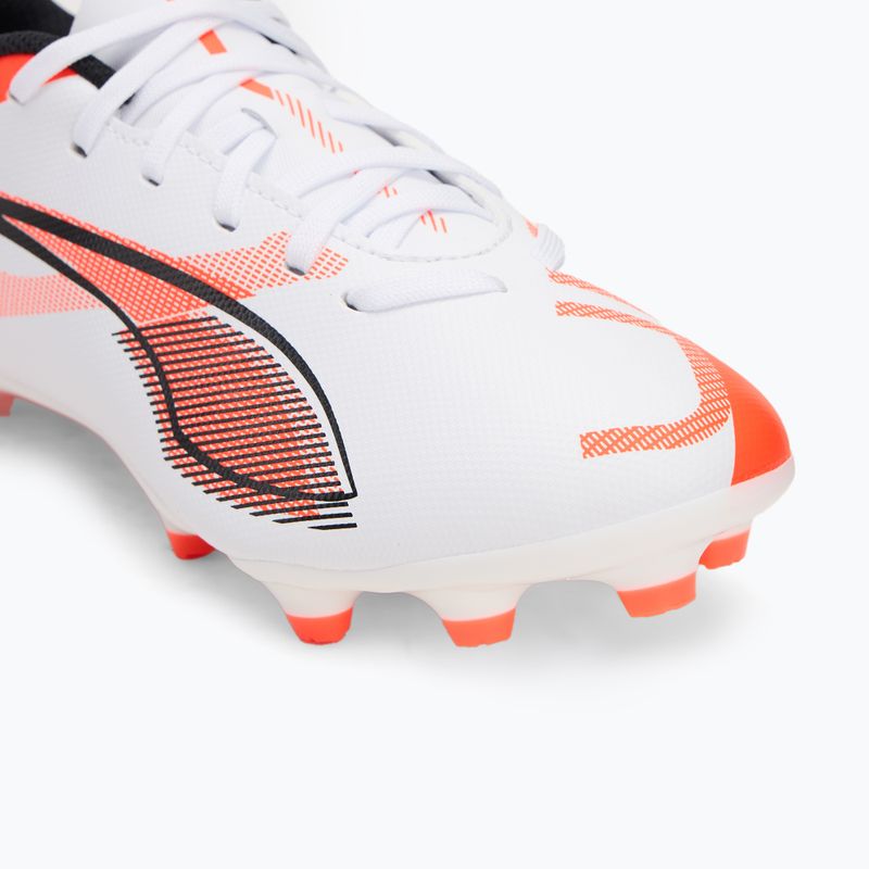 PUMA Ultra 5 Play FG/AG Jr gyermek futballcipő puma fehér/puma fekete/izzó piros 7