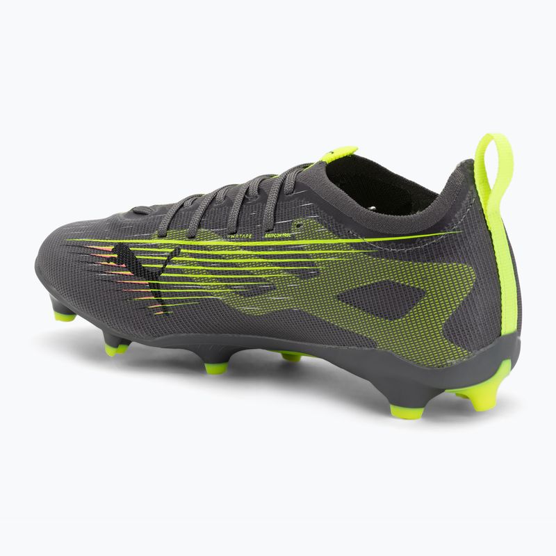 PUMA Ultra 5 Pro FG/AG Jr matt öregedő ezüst/sárga riasztás/sun struck gyermek futballcipő 3