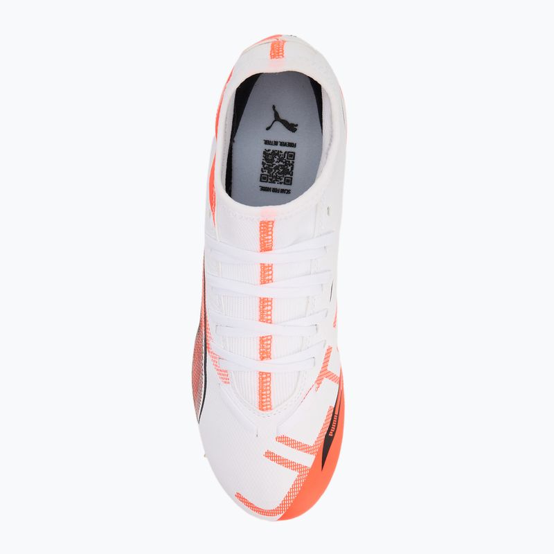 Férfi futballcipő PUMA Ultra 5 Play+ FG/AG puma fehér/puma fekete/izzó piros 5