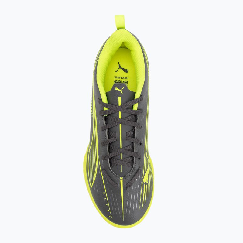 PUMA Ultra 5 Play IT Jr gyermek futballcipő matt öregített ezüst/sárga riasztás/puma öregített ezüst 5