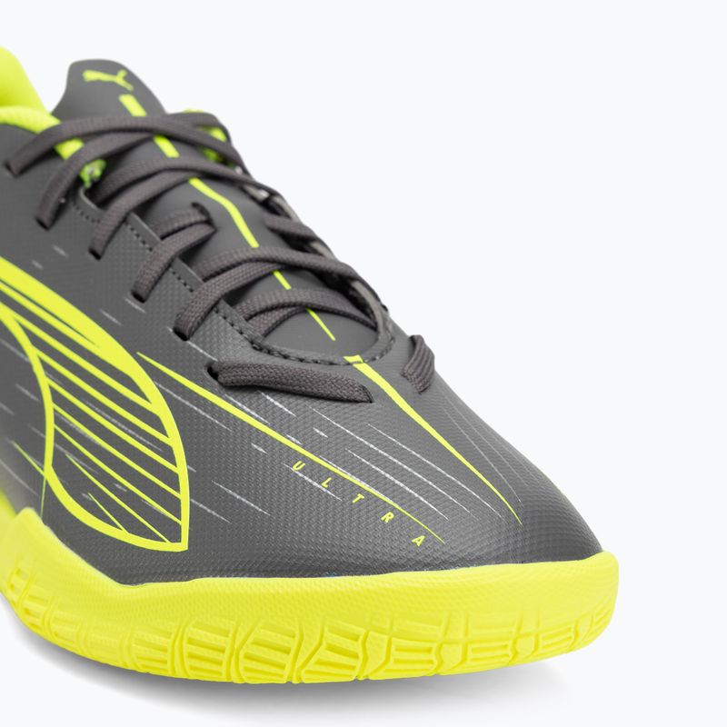 PUMA Ultra 5 Play IT Jr gyermek futballcipő matt öregített ezüst/sárga riasztás/puma öregített ezüst 7