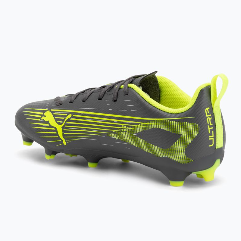 PUMA Ultra 5 Play FG/AG Jr matt öregedő ezüst/sárga riasztás/puma öregedő ezüst gyermek focicipő 3
