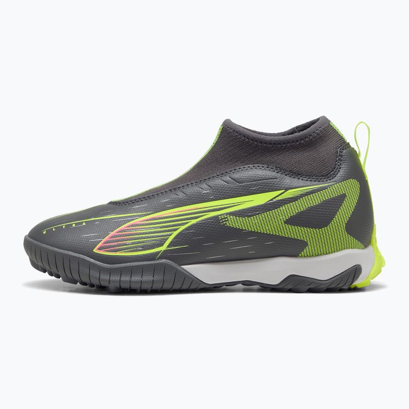 PUMA Ultra 5 Match+ LL TT + Mid Jr matt öregedő ezüst/sárga riasztás/puma öregedő ezüst gyermek futballcipő