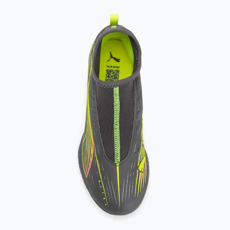 PUMA Ultra 5 Match+ LL TT + Mid Jr matt öregedő ezüst/sárga riasztás/puma öregedő ezüst gyermek futballcipő 5