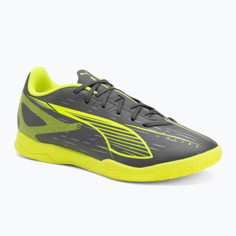 PUMA férfi futballcipő Ultra 5 Play IT matt öregedett ezüst/sárga riasztás/puma öregedett ezüst