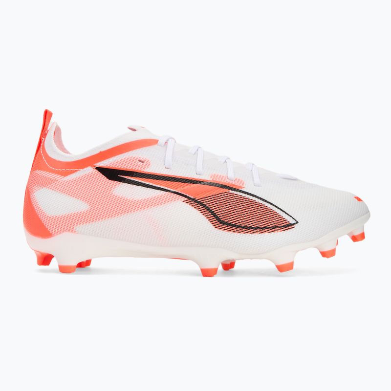 PUMA Ultra 5 Pro FG/AG Jr gyermek futballcipő puma fehér/puma fekete/izzó piros 2