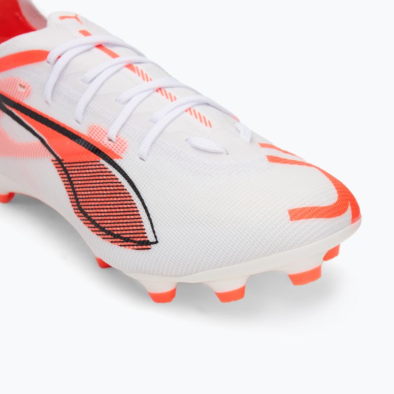 PUMA Ultra 5 Pro FG/AG Jr gyermek futballcipő puma fehér/puma fekete/izzó piros 7