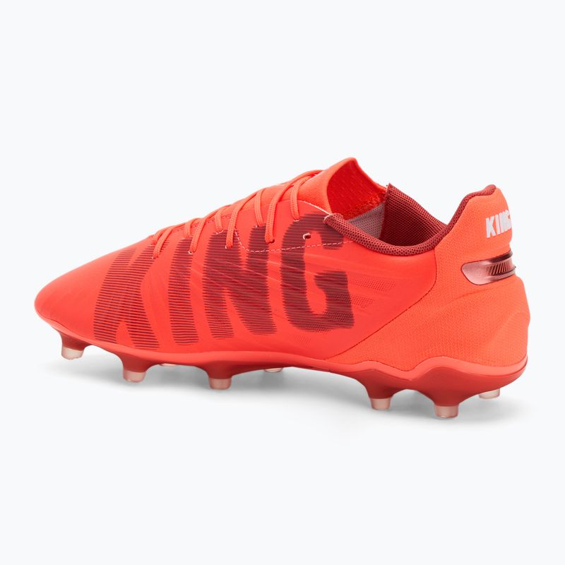 PUMA King Match FG/AG férfi futballcipő izzó piros/puma fehér/piros tűz 3