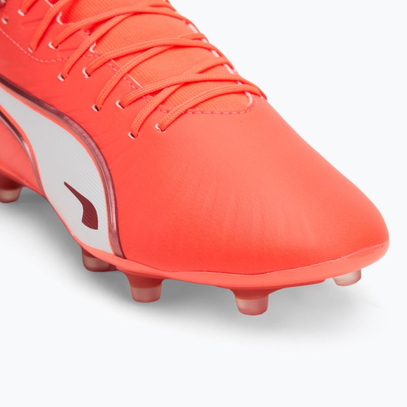 PUMA King Match FG/AG férfi futballcipő izzó piros/puma fehér/piros tűz 7