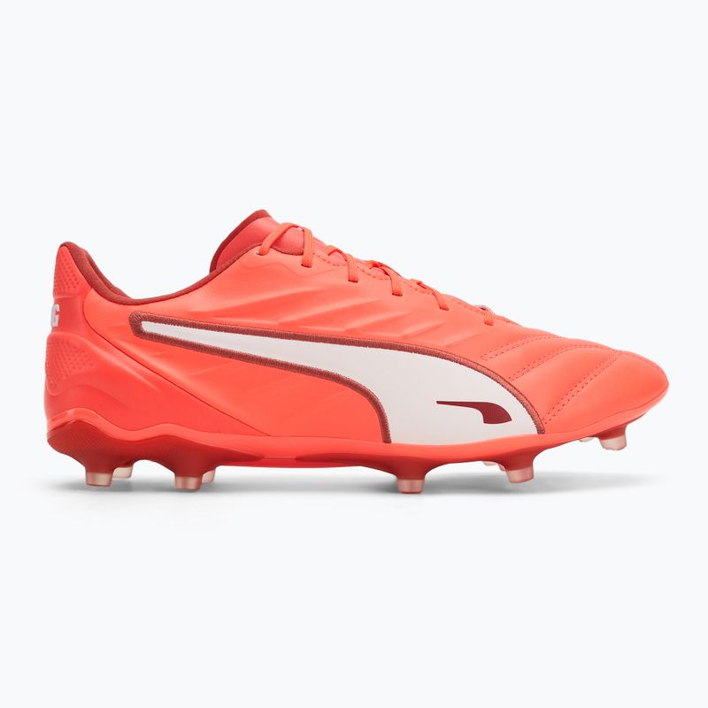 PUMA King Pro FG/AG férfi futballcipő izzó piros/puma fehér/piros tűz 2