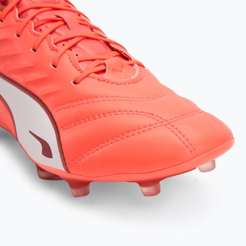 PUMA King Pro FG/AG férfi futballcipő izzó piros/puma fehér/piros tűz 7