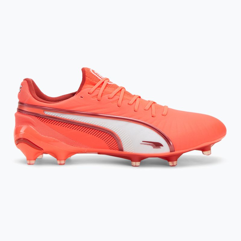 PUMA King Ultimate FG/AG férfi futballcipő izzó piros/puma fehér/piros tűz 2