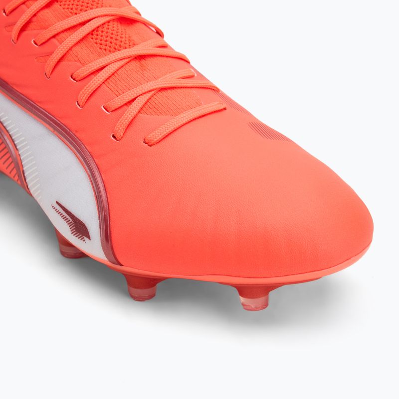PUMA King Ultimate FG/AG férfi futballcipő izzó piros/puma fehér/piros tűz 7