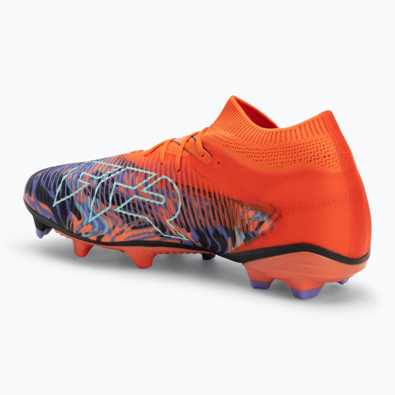 Férfi PUMA Future 8 Match Creativity FG/AG narancssárga mák/fekete/sötét ametiszt/elektromos borsmenta futballcipő 3