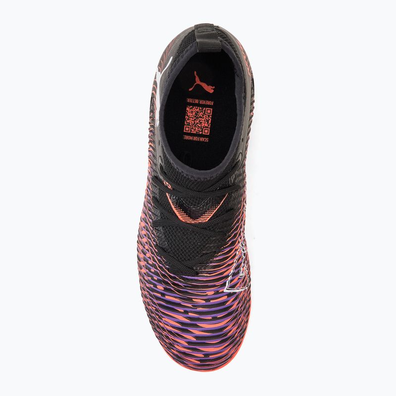 PUMA Future 8 Match IT + Mid gyermek futballcipő puma fekete/ puma fehér/ izzó vörös 5