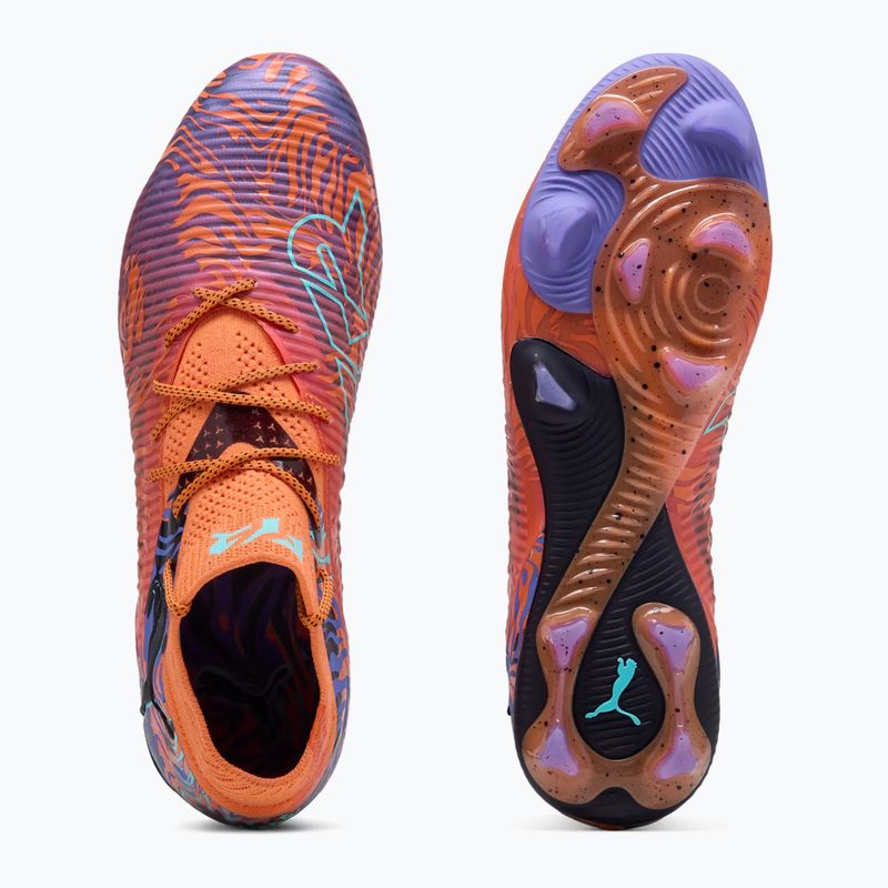Férfi futballcipő PUMA Future 8 Ultimate Creativity FG narancssárga mák/sötét ametiszt/elektromos borsmenta/fekete 10