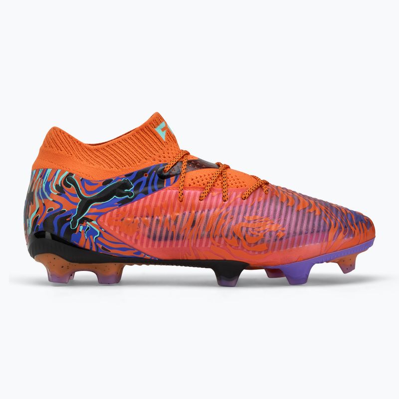 Férfi futballcipő PUMA Future 8 Ultimate Creativity FG narancssárga mák/sötét ametiszt/elektromos borsmenta/fekete 2