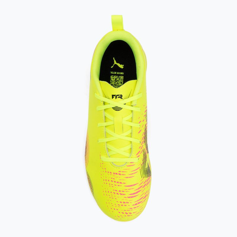 PUMA Future 8 Play It sárga riasztás/ puma fekete/ sun struck gyermek focicipő 5