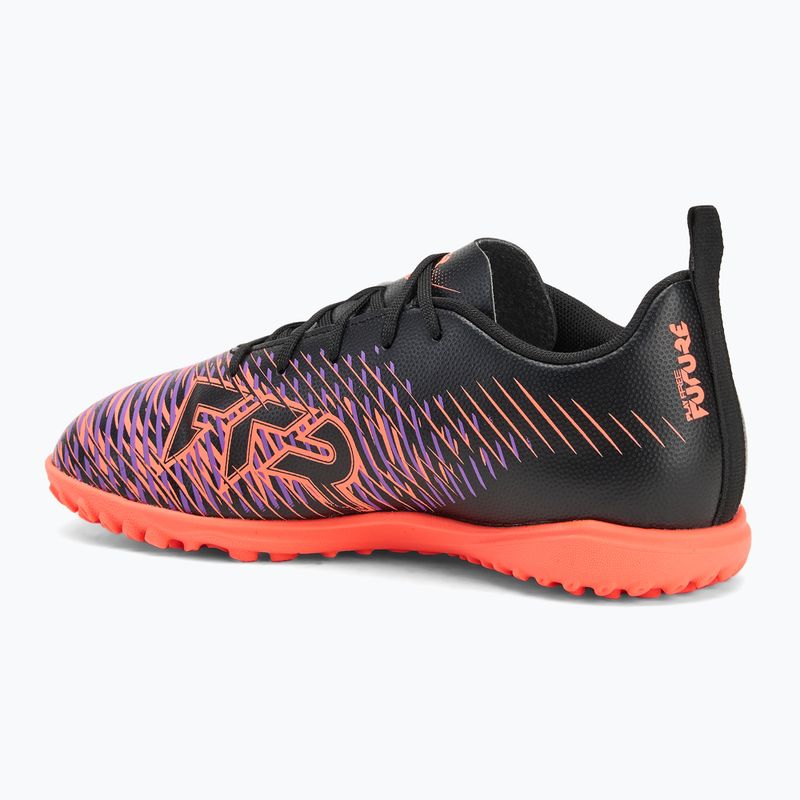 PUMA Future 8 Play TT gyermek futballcipő puma fekete/ puma fehér/ izzó vörös 3