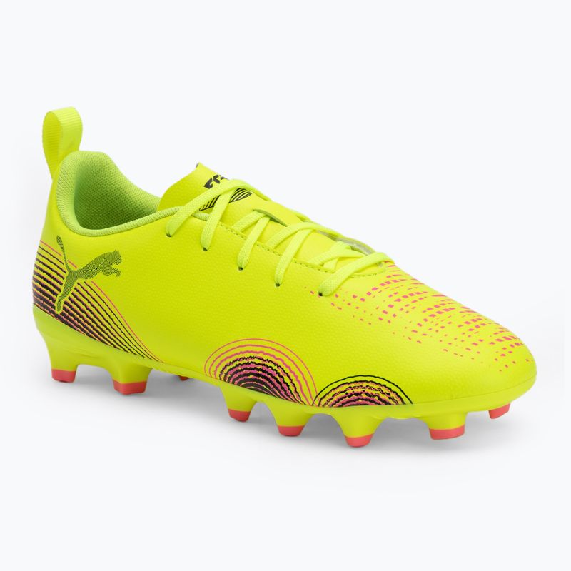 Gyermek futballcipő PUMA Future 8 Play FG/AG Jr sárga riasztás/puma fekete/napbarnított