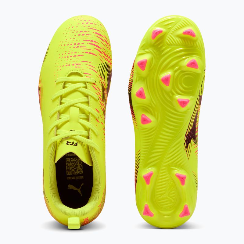 Gyermek futballcipő PUMA Future 8 Play FG/AG Jr sárga riasztás/puma fekete/napbarnított 3