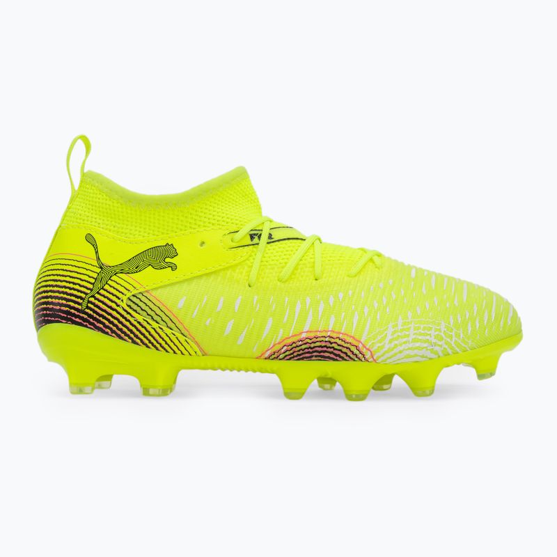 PUMA Future 8 Match FG/AG Jr gyermek focicipő sárga riasztás/puma fekete/sun struck 2