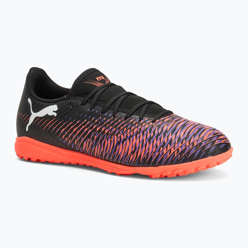 Férfi futballcipő PUMA Future 8 Play TT puma fekete/ puma fehér/ izzó vörös