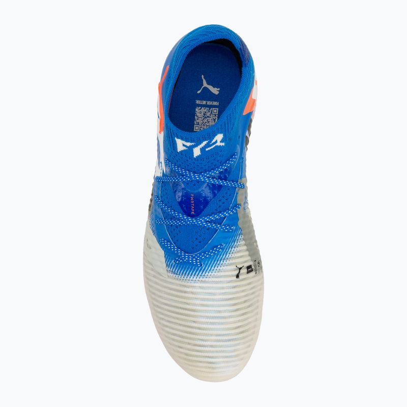 Férfi futballcipő PUMA Future 8 Ultimate Forever FG fehér/ultrakék/tollszürke/puma fekete/izzó vörös 5