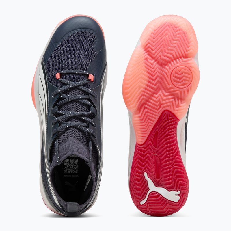 Férfi kézilabda cipő PUMA Eliminate Nitro SQD párizsi éjszaka / puma fehér / izzó piros 8