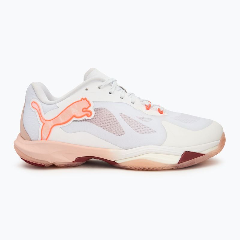 Női kézilabda cipő PUMA Vantage Nitro W+ puma white/ glowing red/ rose wuartz/ dark crimson 2